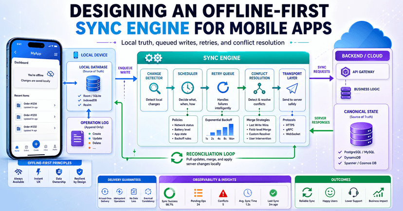 Designing an Offline-First Sync Engine for Mobile Apps